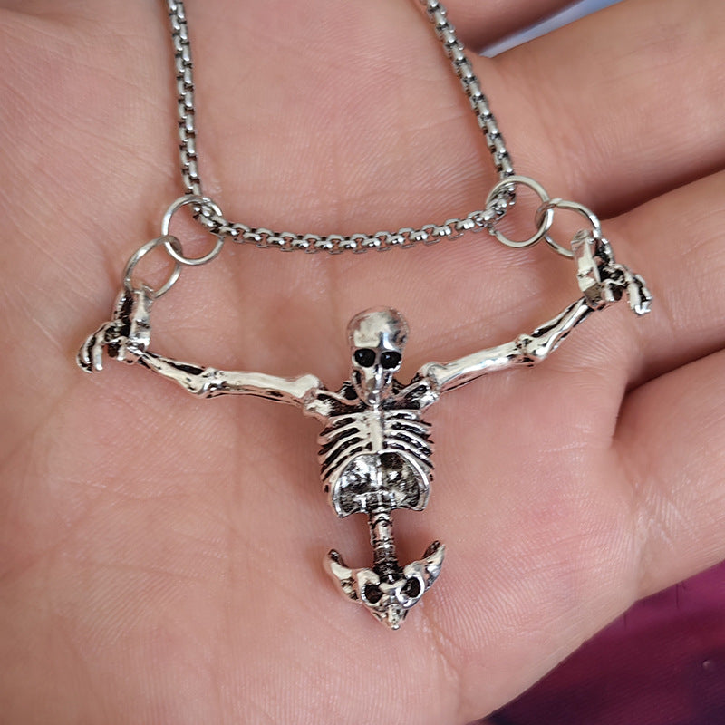 Wholesale Punk Style Skull Necklace